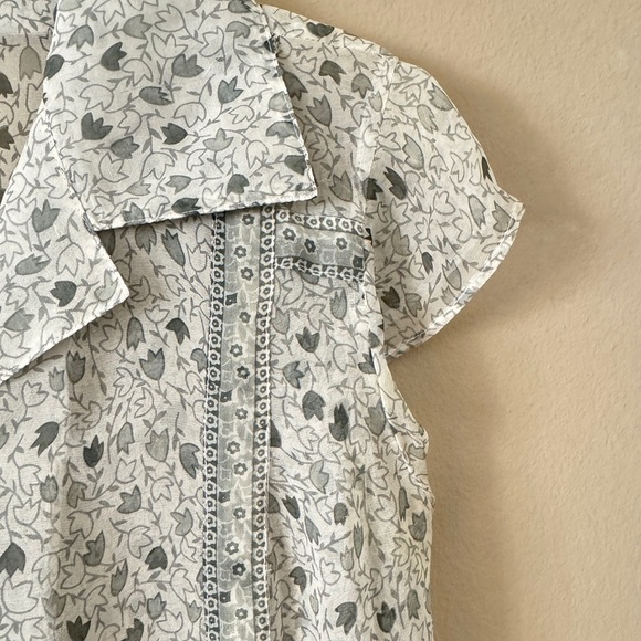 Marc Jacobs 100% Silk Printed Blouse Size 6 - Picture 4 of 6